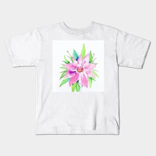 Watercolor Flower Kids T-Shirt